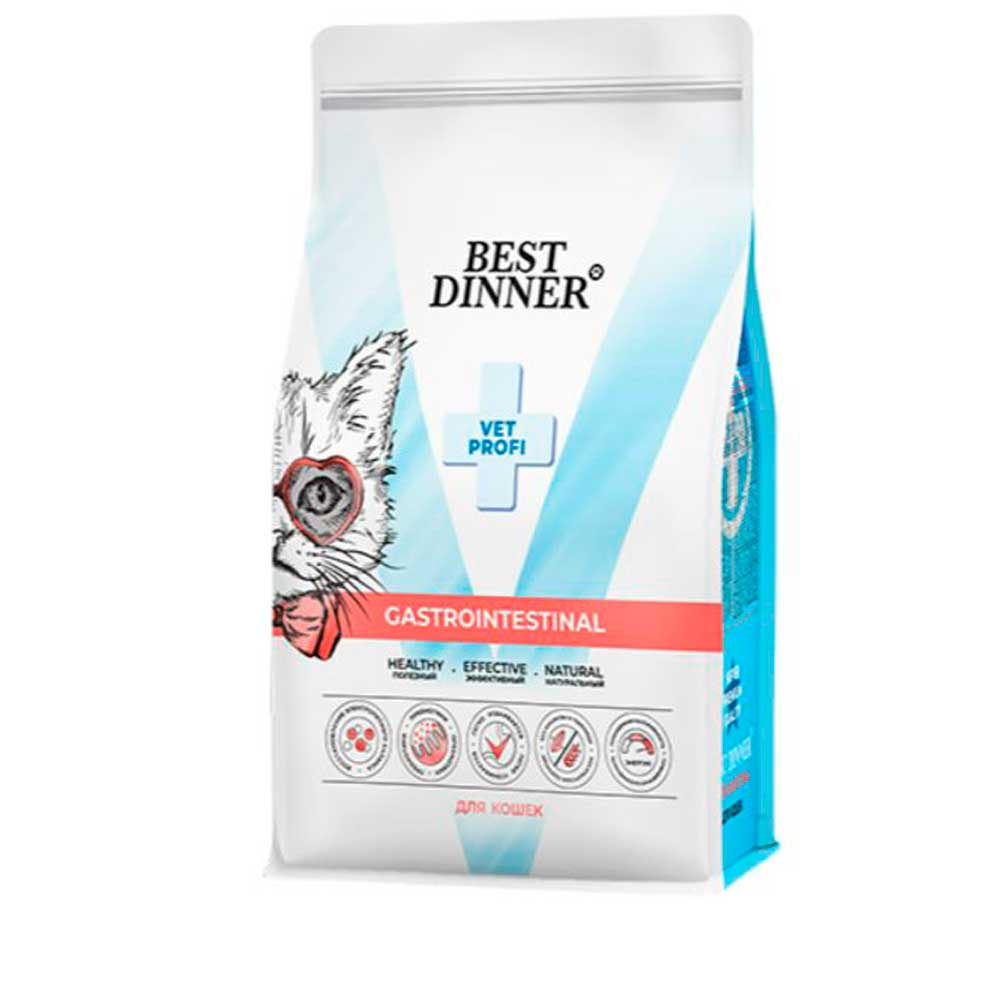 Сухой Корм Best Dinner (Бест Диннер) Для Кошек При Нарушениях Пищеварения 400г 75100
