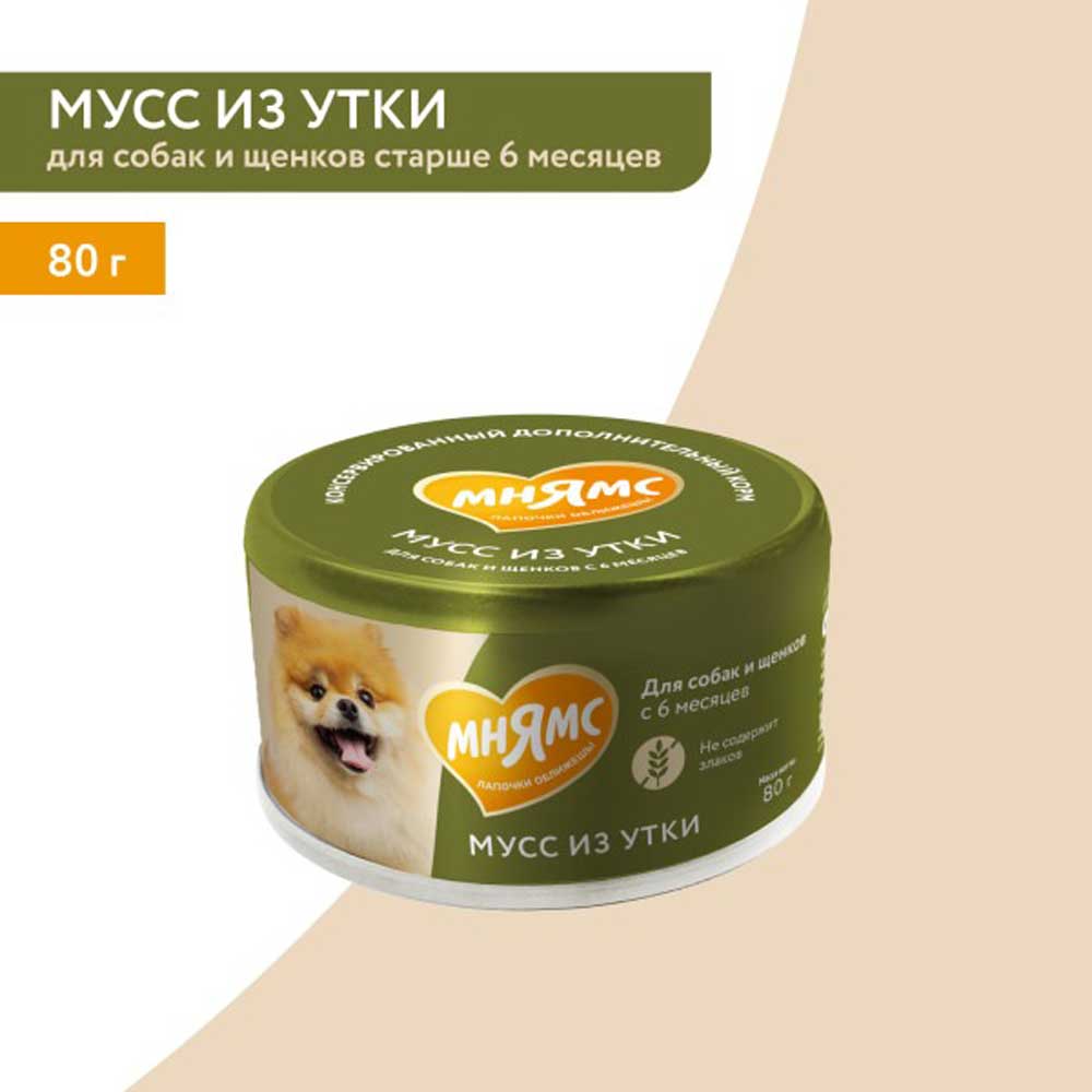 Консервы Мнямс Для Собак Утка Мусс 80г