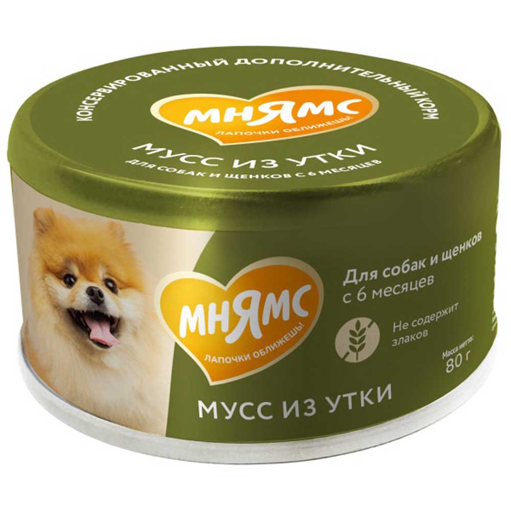 Консервы Мнямс Для Собак Утка Мусс 80г