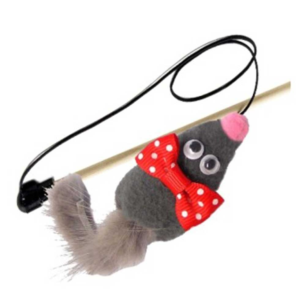 Игрушка Gosi (Госи) Для Кошек Махалка-Удочка Мышка-Милаха Из Натуральной Норки 07234