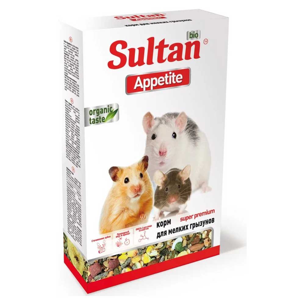 Корм Sultan (Султан) Био Премиум Appetite Для Мелких Грызунов 550г (1*8) 5424