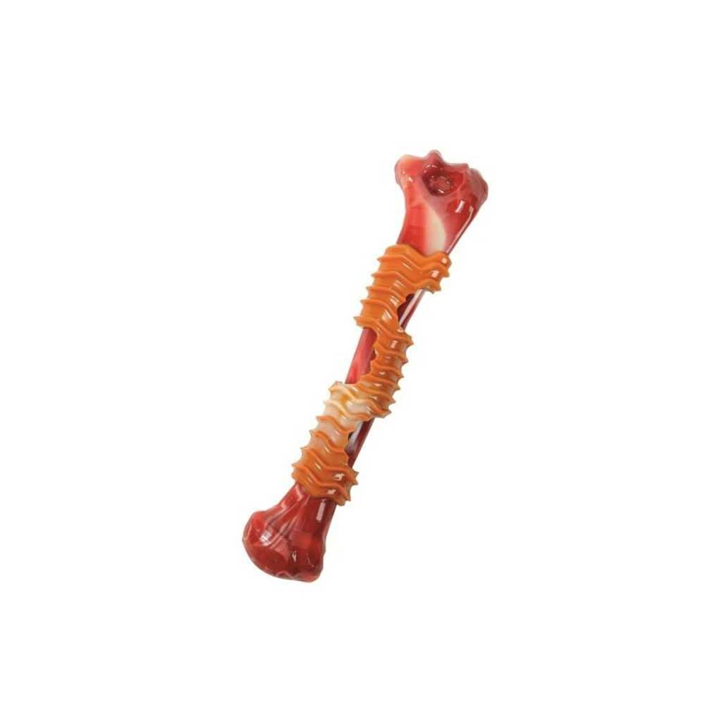 Игрушка M-Pets (М-Петс) Для Собак Карнивор Кость, Вкус Бекона, Красная 10650799 25,4*5,5*4,8см