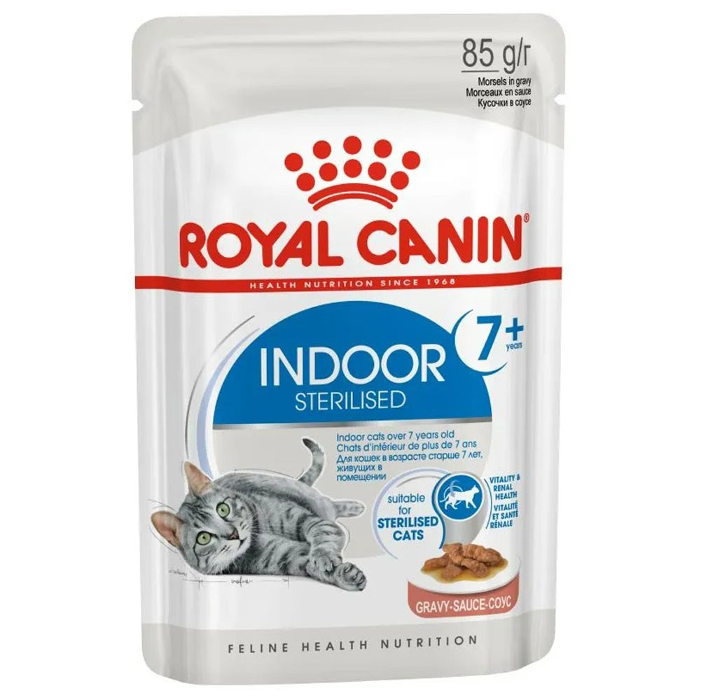 Влажный Корм Royal Canin (Ройял Канин) Indoor +7 Для Стерилизованных  Домашних Кошек старше 7 лет 85г (1*28)
