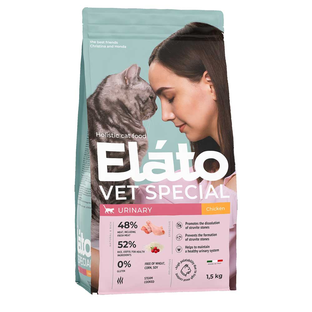 Лечебный Сухой Корм Elato (Илато) Holistic Vet Special Urinary Для Кошек Курица 1,5кг