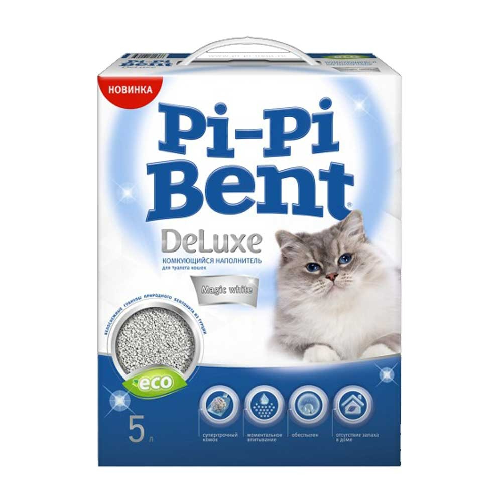 Наполнитель Pi-Pi Bent (Пи-Пи Бент) Deluxe Magic White 5л Коробка