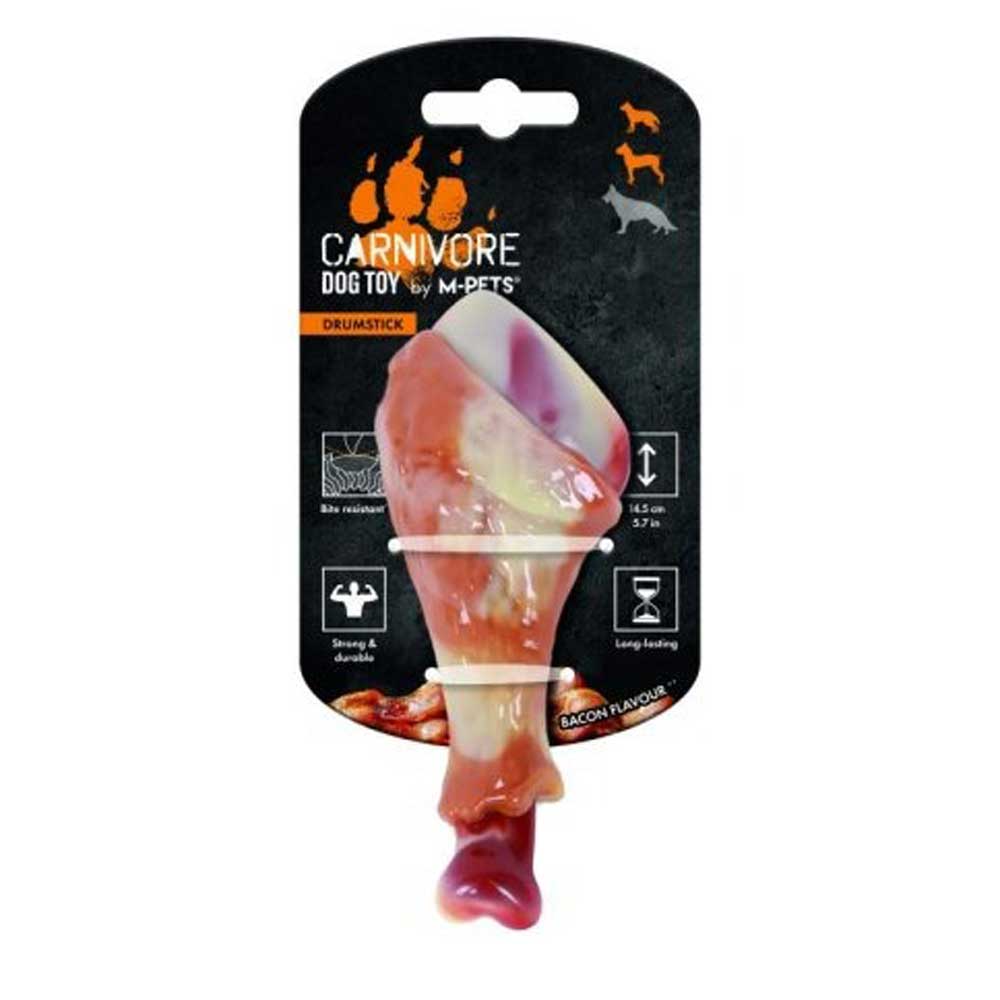 Игрушка M-Pets (М-Петс) Для Собак Карнивор Голень, Вкус Бекона, Красная 10661899 14,5*5,8*4,4см