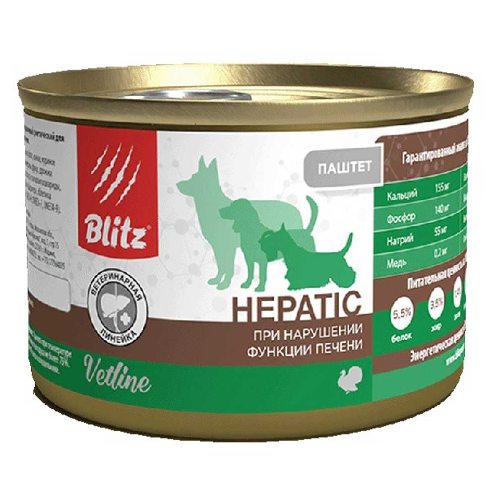 Влажный Корм Blitz (Блиц) Dog Hepatic Для Собак При Нарушении Функции Печени  200г