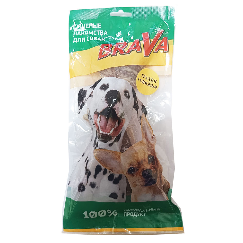 Лакомство Для Собак Brava (Брава) Трахея Говяжья Резанная 5шт 3,5см