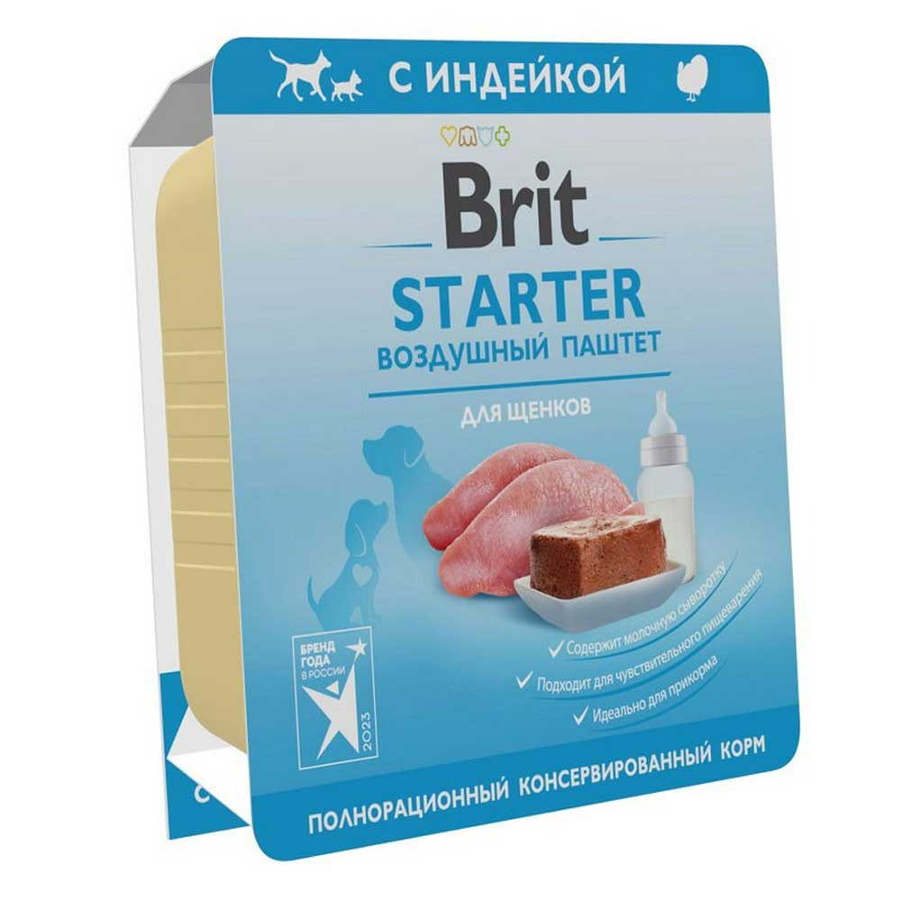 Консервы Brit (Брит) Для Щенков Premium Starter Воздушный Паштет 100г 5081097