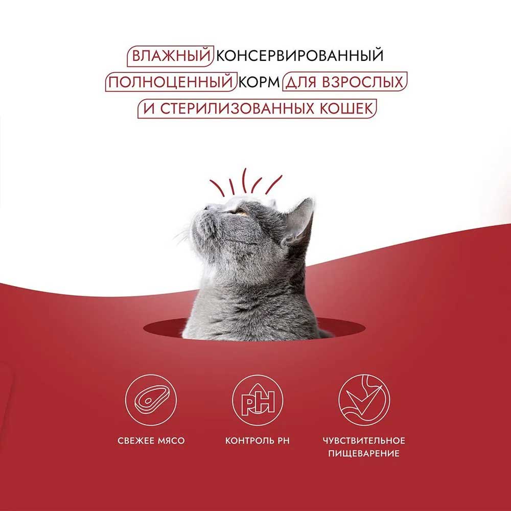 Консервы Best Dinner (Бест Диннер) Holistic Для Стерилизованных Кошек Курица и Клюква В Желе 75г