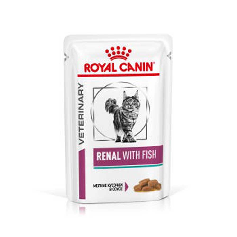 Влажный Корм Royal Canin (Роял Канин) Для Кошек Диетический Renal With Fish Для Лечения Болезни Почек в Соусе 85г