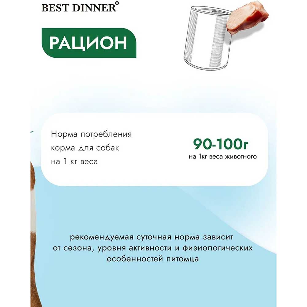 Консервы Для Собак Best Dinner (Бест Диннер) Vet Profi Hypoallergenic 100г При Пищевой Аллергии Оленина