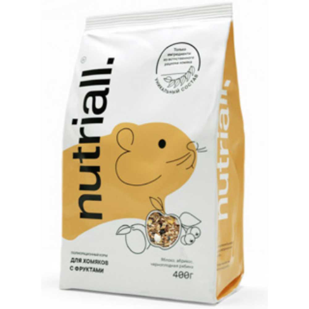 Nutriall (Нутриал) Полнорационный Корм Для Хомяков с Фруктами 400гр