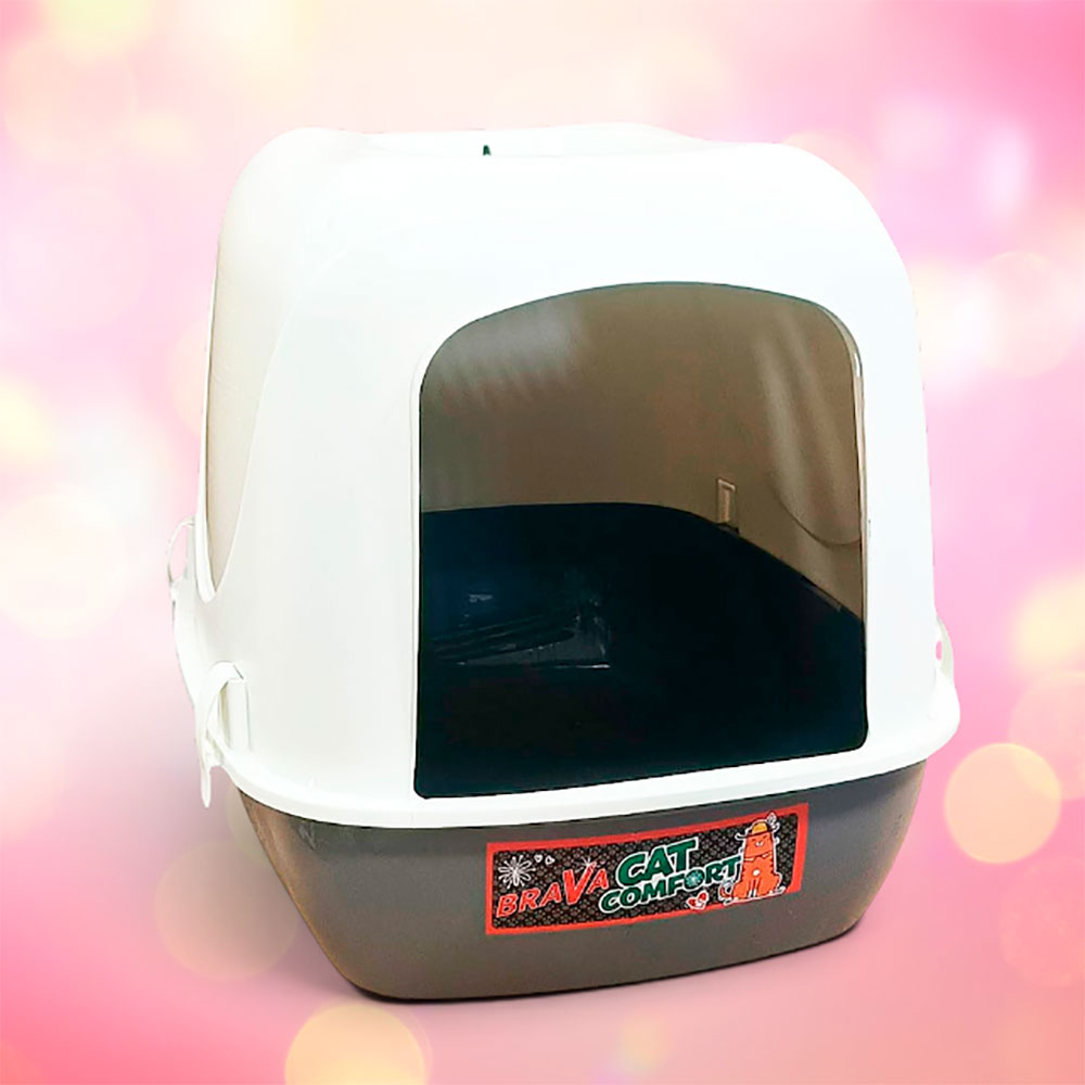 Туалет Для Кошек и Собак Мелких Пород Закрытый Brava (Брава) Comfort 50*38*40см Графитовый