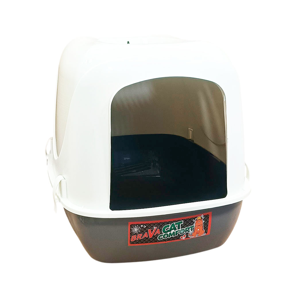 Туалет Для Кошек и Собак Мелких Пород Закрытый Brava (Брава) Comfort 50*38*40см Графитовый