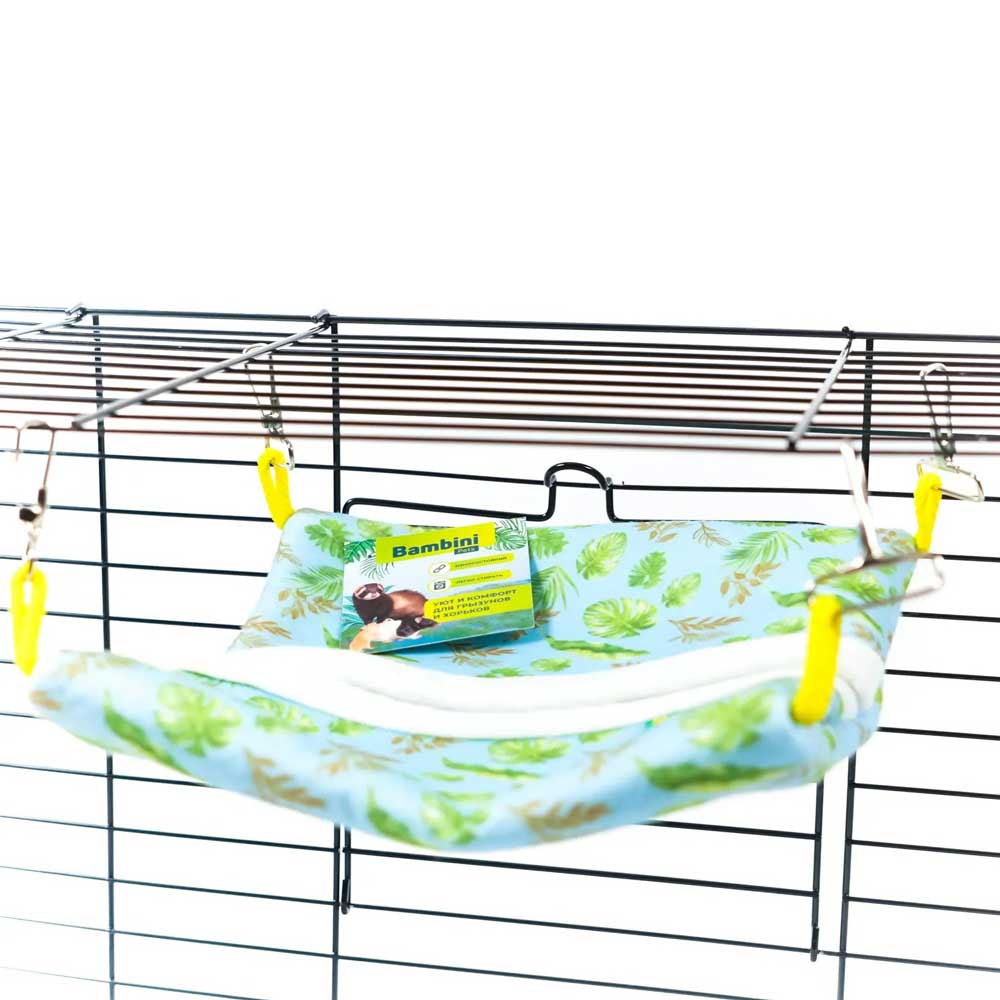 Гамак Bambini Pets (Бамбини Петс) Квадратный Спальный Мешок Подвесной Из Фетра Для Грызунов и Хорьков 25*25см