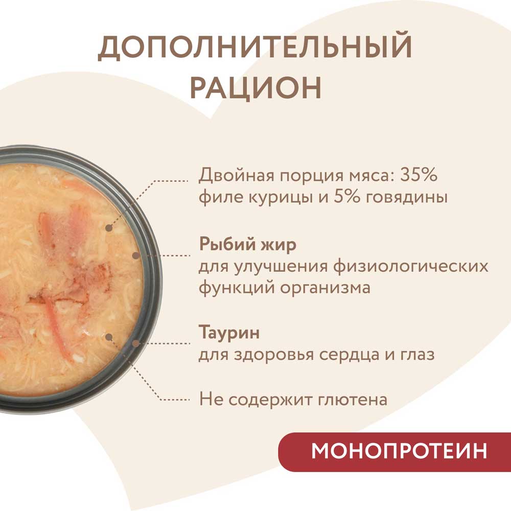 Консервы Для Кошек Мнямс Курица и Говядина в Желе 80г
