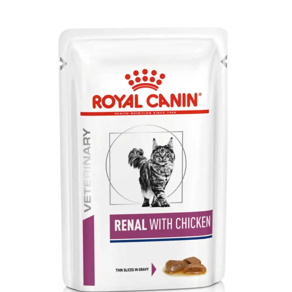 Влажный Корм Для Кошек Диетический  Royal Canin (Роял Канин) Renal Для Поддержания Функций Почек Курица Соус 85г