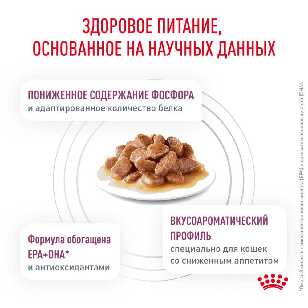 Влажный Корм Для Кошек Диетический  Royal Canin (Роял Канин) Renal Для Поддержания Функций Почек Курица Соус 85г
