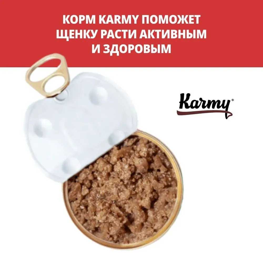 Консервы Karmy (Карми) Medium Junior Для Щенков Средних Пород Телятина 340г