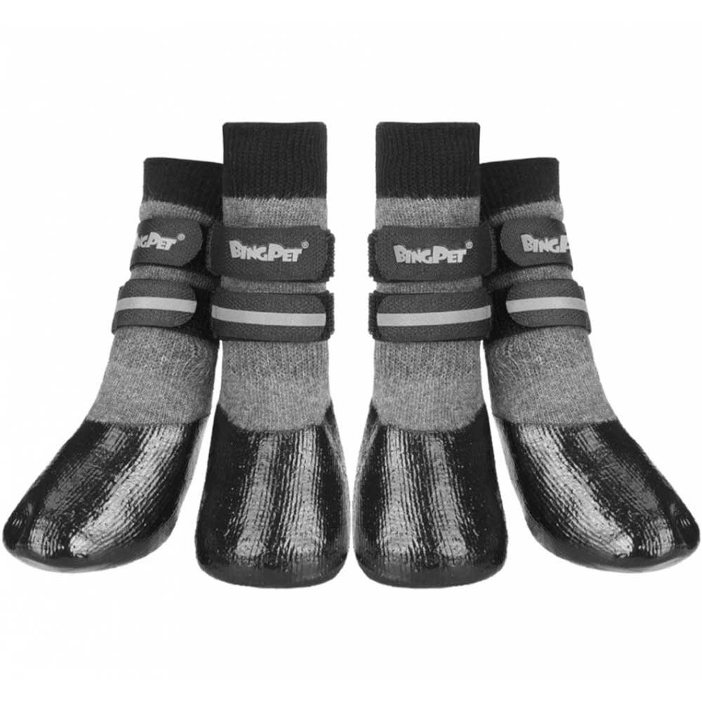 Носки Pet Fashion (Пет Фешн) Hb14 Bingpet Водоотталкивающие Светоотражающие 2 Липы Серый Xxl