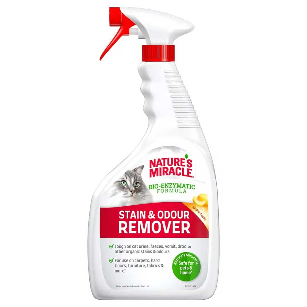 Уничтожитель Пятен и Запахов NatureS Miracle (Натурес Миракл) Для Кошек Универсальный Аромат Дыни Спрей 946мл