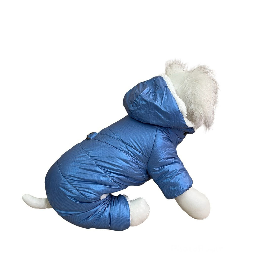 Комбинезон Pet Fashion (Пет Фешн) Для Собак Мелких Пород Шлейка Pet S Мех Голубой Перламутр