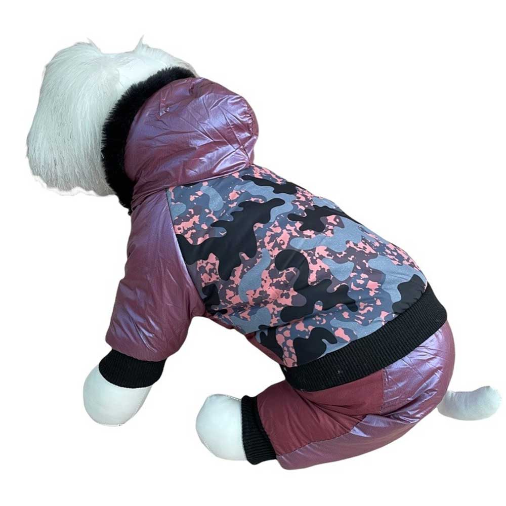 Комбинезон Pet Fashion (Пет Фешн_ Arctic Nice Lux S Мех Слива Перламутр Камуфляж