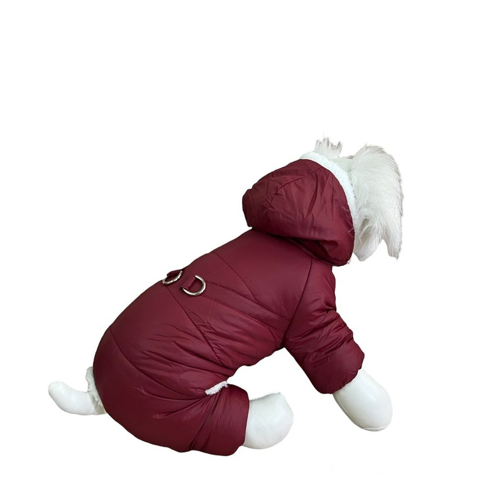 Комбинезон Pet Fashion (Пет Фешн) Для Собак Мелких Пород Шлейка Pet S Мех Бордо