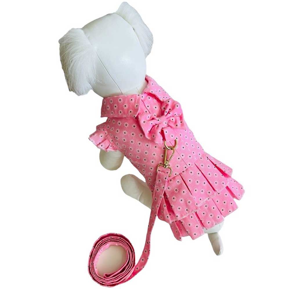 Платье Шлейка Pet Fashion (Пет Фешн) Ромашка+Поводок Розовый Р Xxl