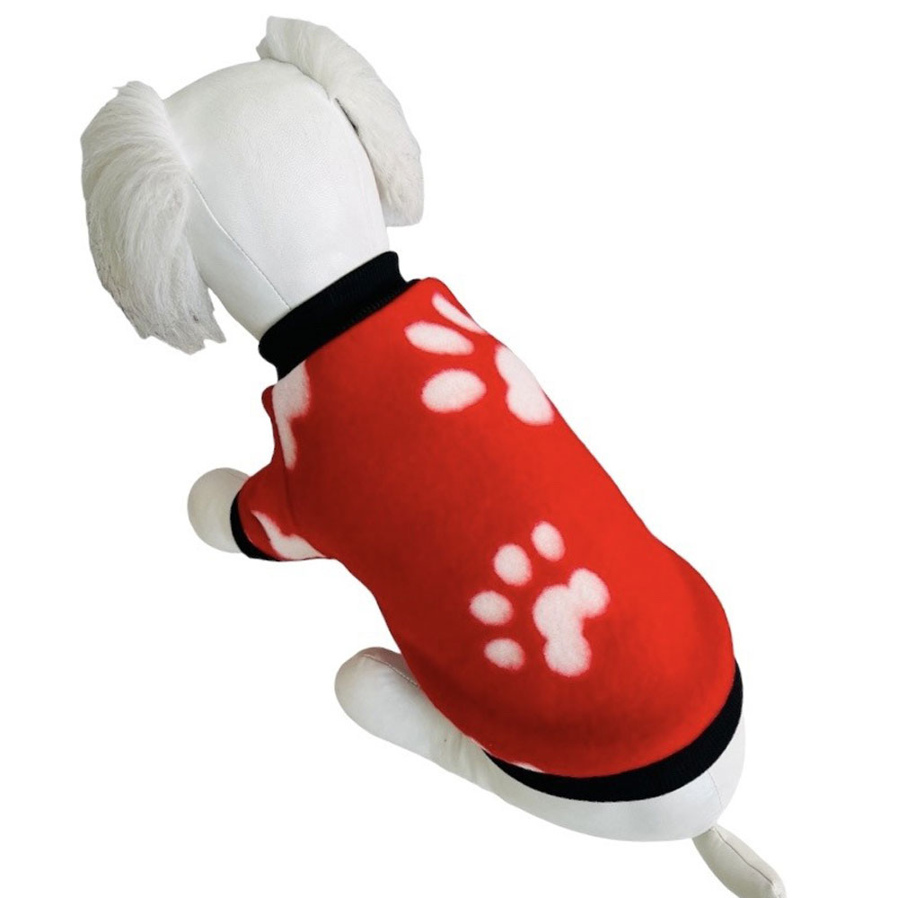Толстовка Pet Fashion (Пет Фешн) Для Собак Мелких Пород Лапка Флис Красный L