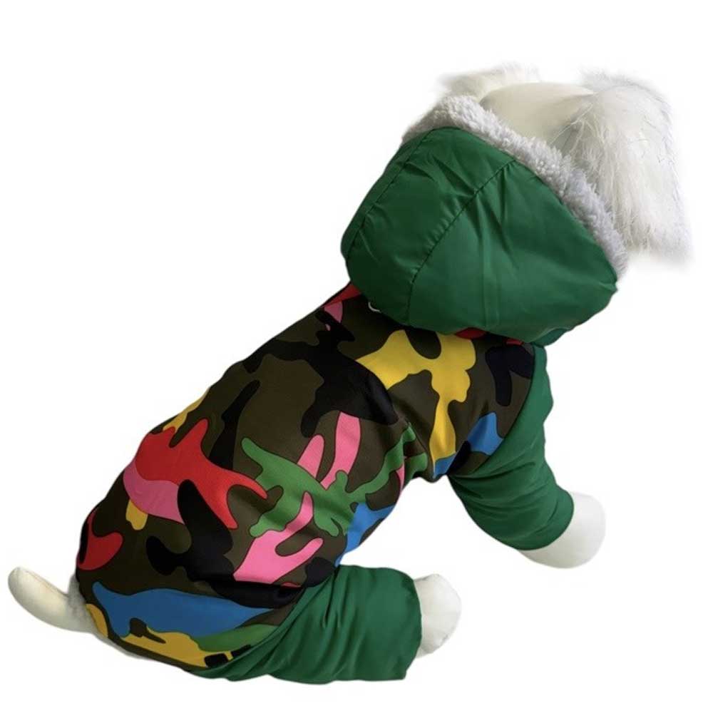 Комбинезон Pet Fashion (Пет Фешн) Следопыт Мех Капюшон Зеленый S