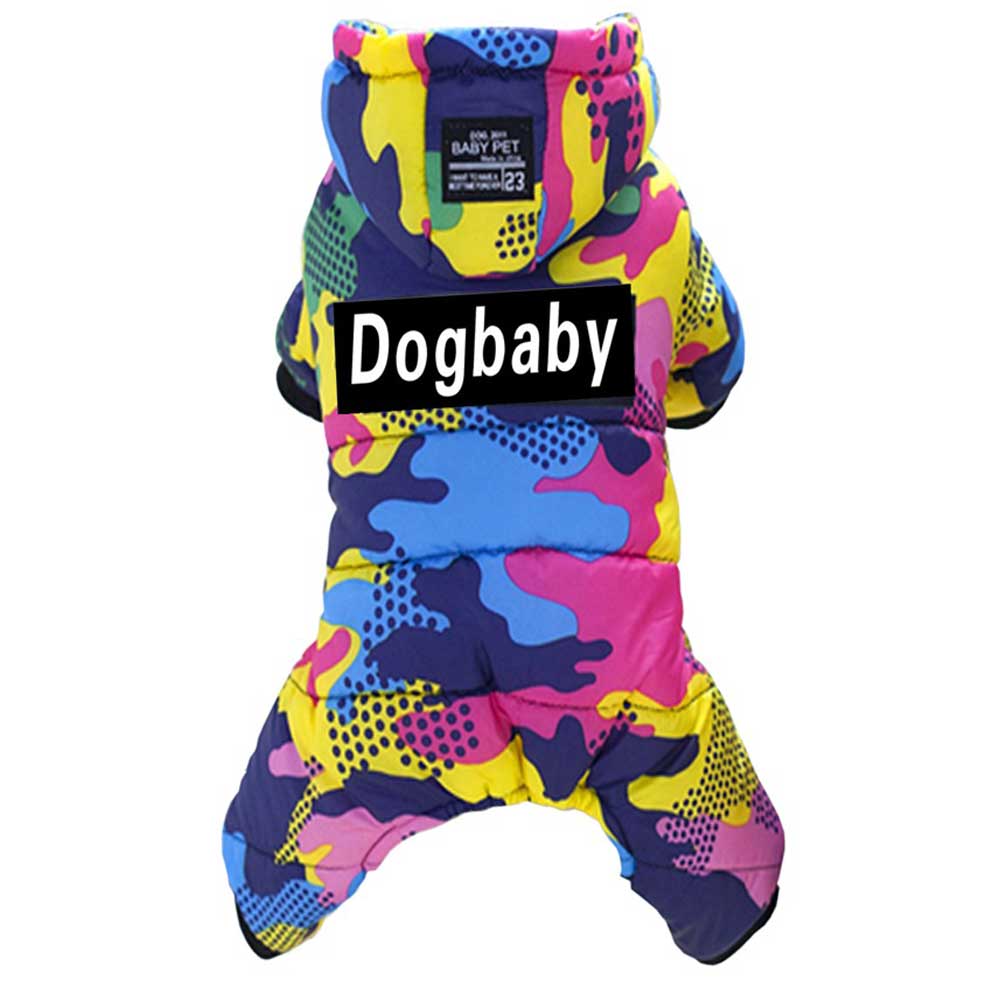 Комбинезон Уют Dogbaby Р M 25см с Капюшоном Пятнистый Желто-Розовый Хм10м