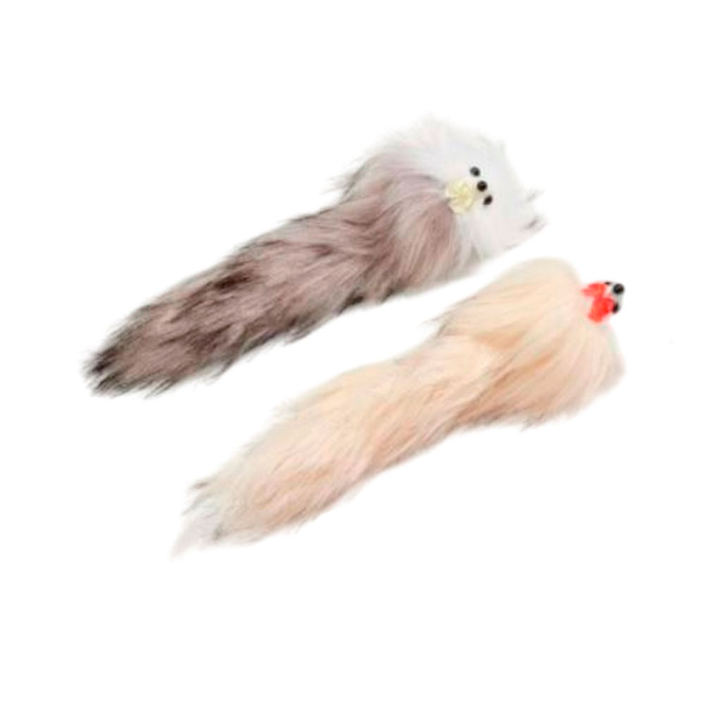 Игрушка Wogy (Воги) Для Кошек Мышки 2шт 12*3*3см Натуральный Мех Норки 2025-2206