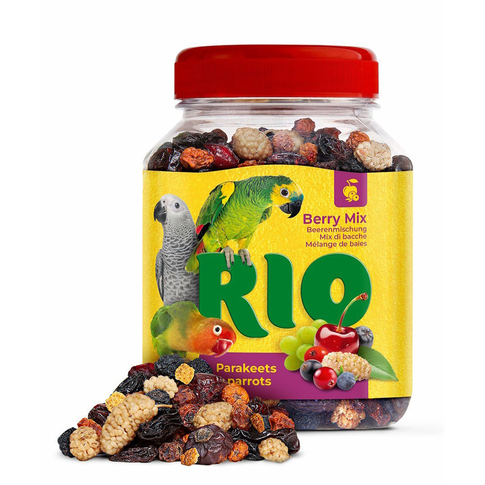 Лакомство Rio (Рио) Для Средних и Крупных Попугаев Ягодная Смесь 190г