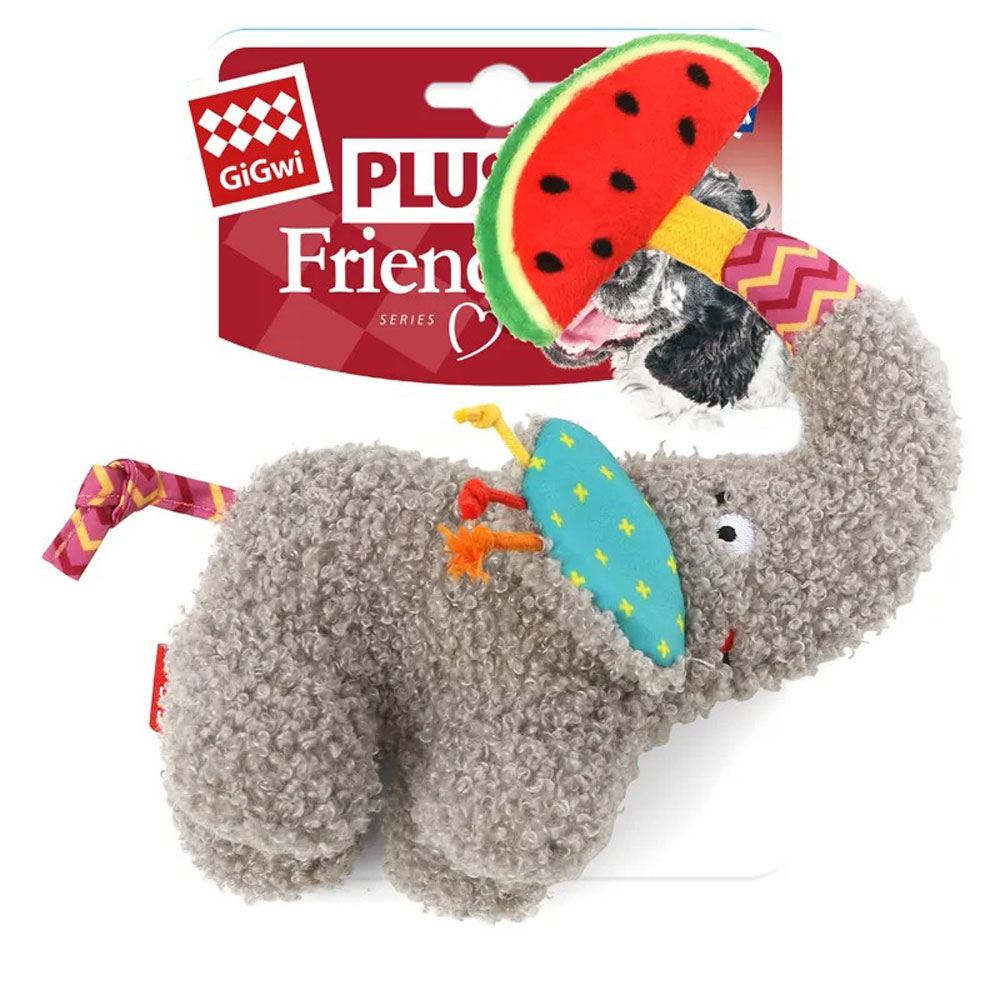 Игрушка Gigwi (Гигви)  Для Собак Слоник с Арбузом 19см 85064