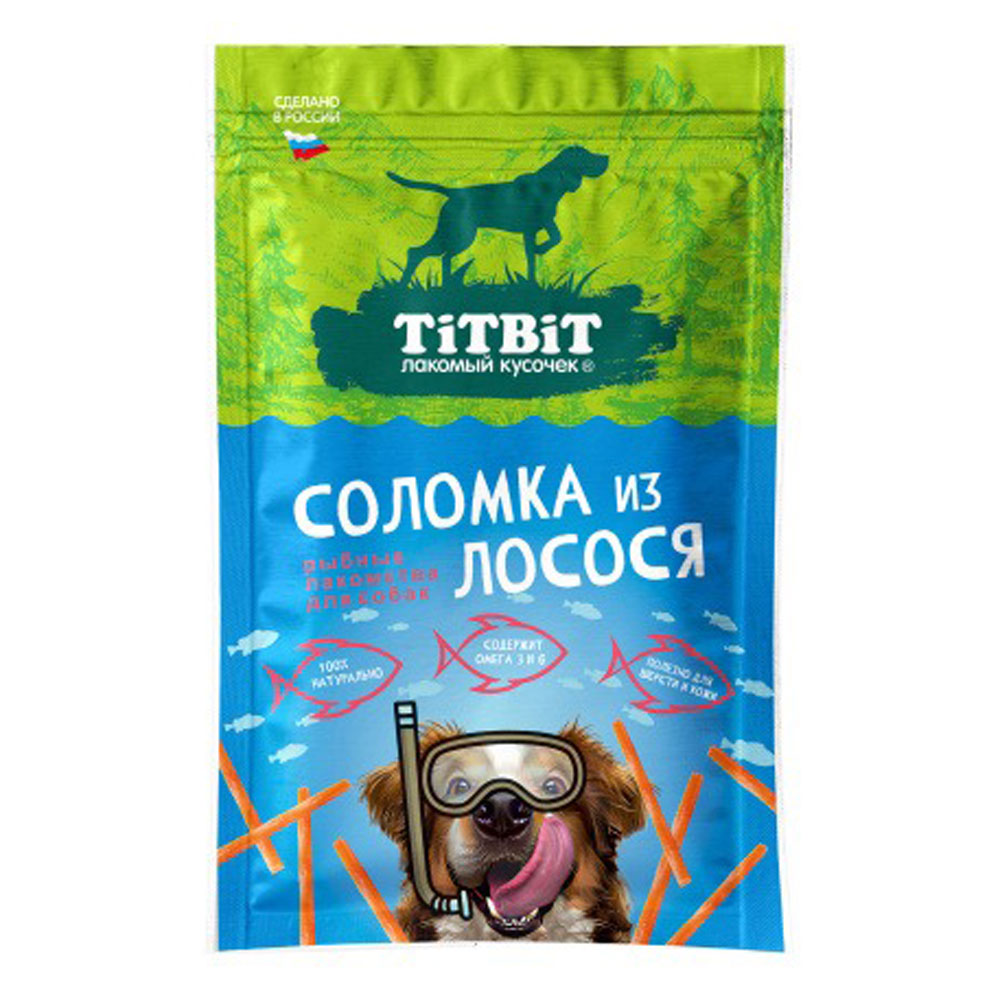 Лакомство TiTBiT(Титбит) Соломка Из Лосося Для Собак 80г 027844
