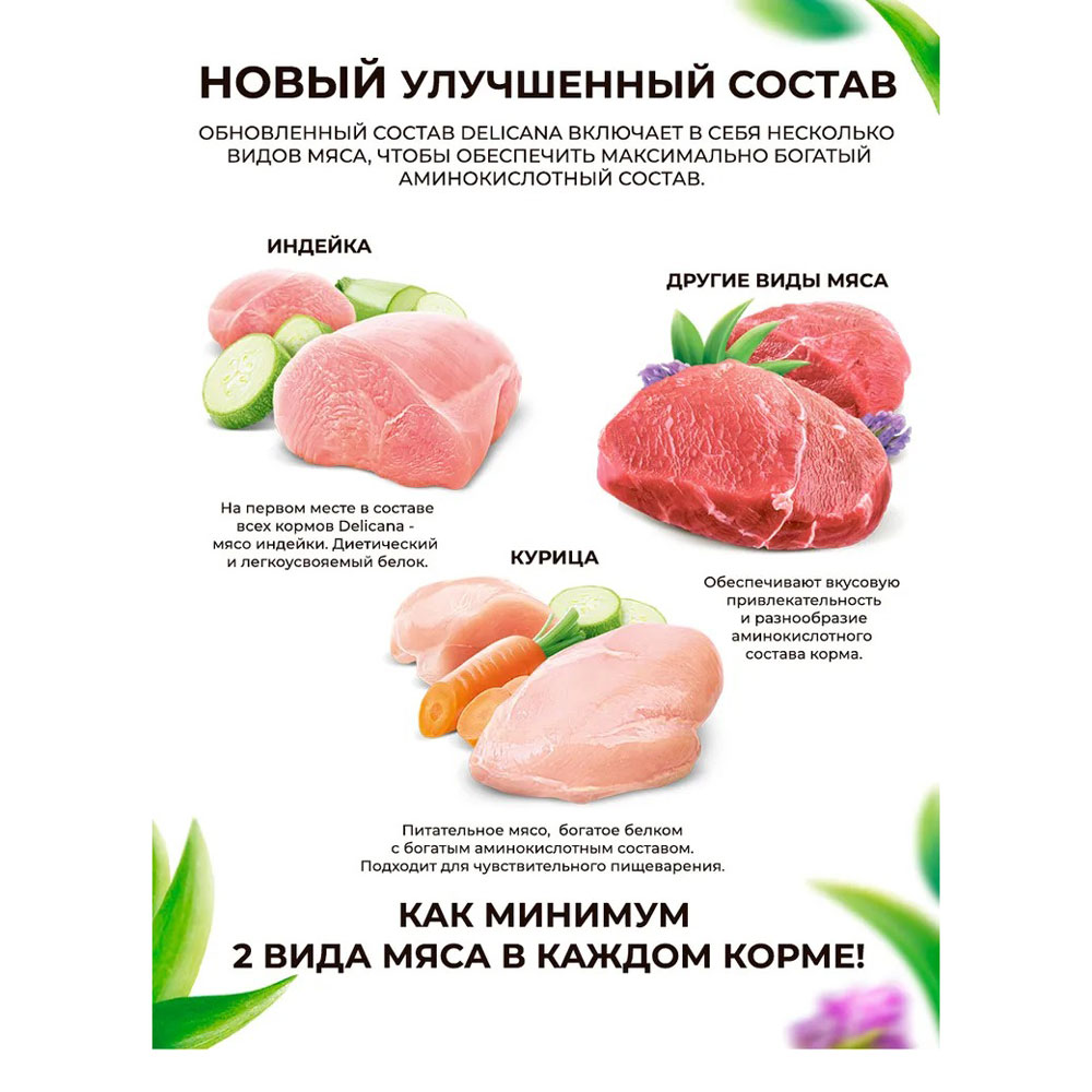 Сухой Корм Delicana (Деликана) Для Стерилизованных Кошек Ягненок 400г 93204