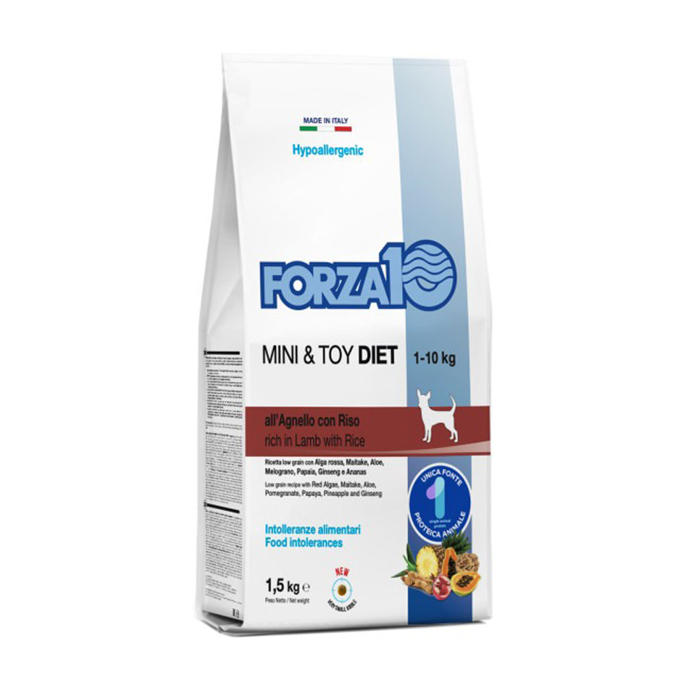 Сухой Корм Forza (Форза) 10 Dog Mini Toy Monodiet Low Grain Для Собак Мелких Пород При Аллергии Ягненок и Рис 1,5кг 13208