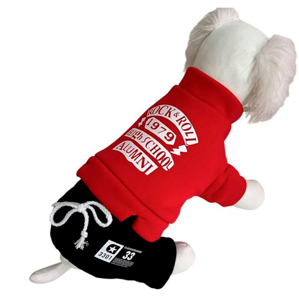 Комбинезон Pet Fashion (Пет Фешн) Для Собак Мелких Пород Rock Roll Р M Трикотаж Мех Красный