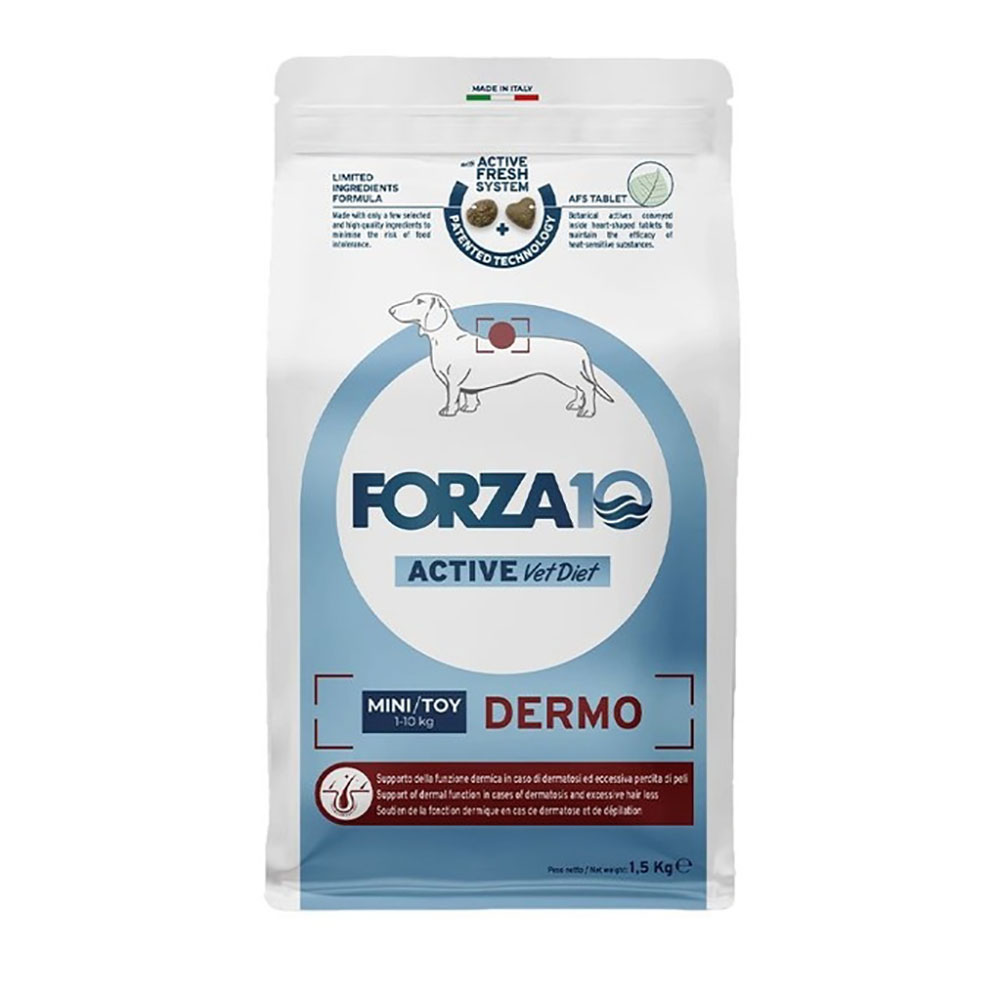 Сухой Корм Forza (Форза) 10 Dog Active Vet Diet Mini Toy Dermo Для Собак  Мелких Пород При Заболеваниях Кожи 1,5кг 14007