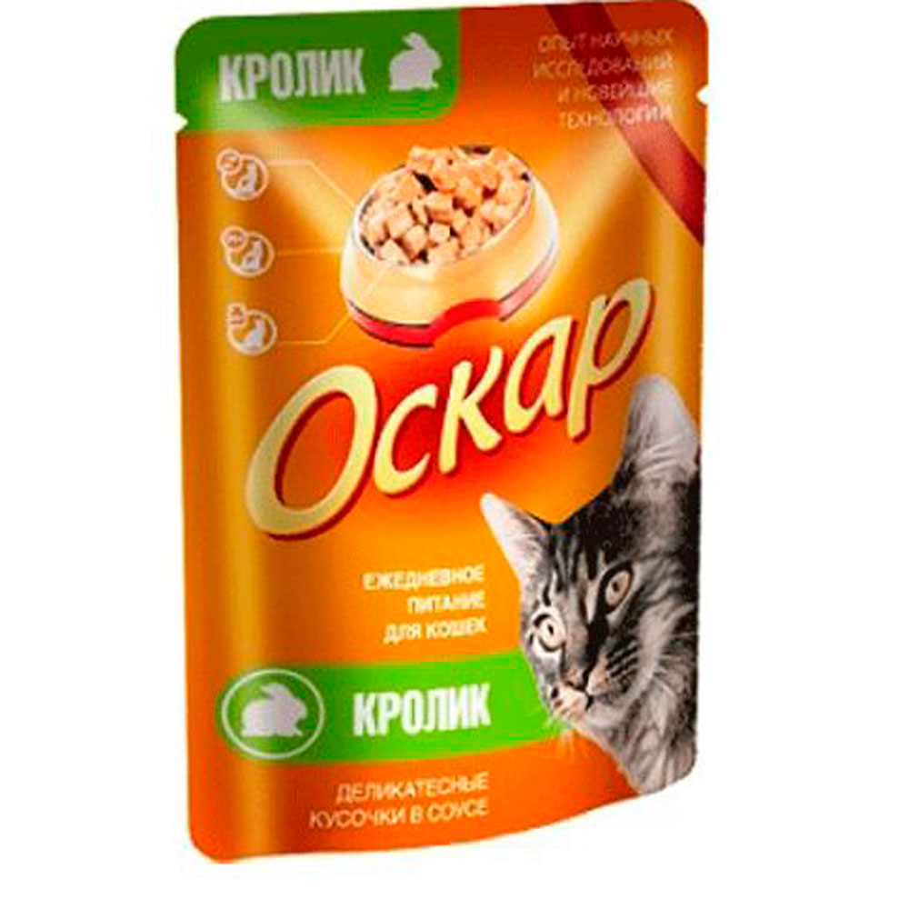 Консервы Оскар Для Кошек Кролик 100г