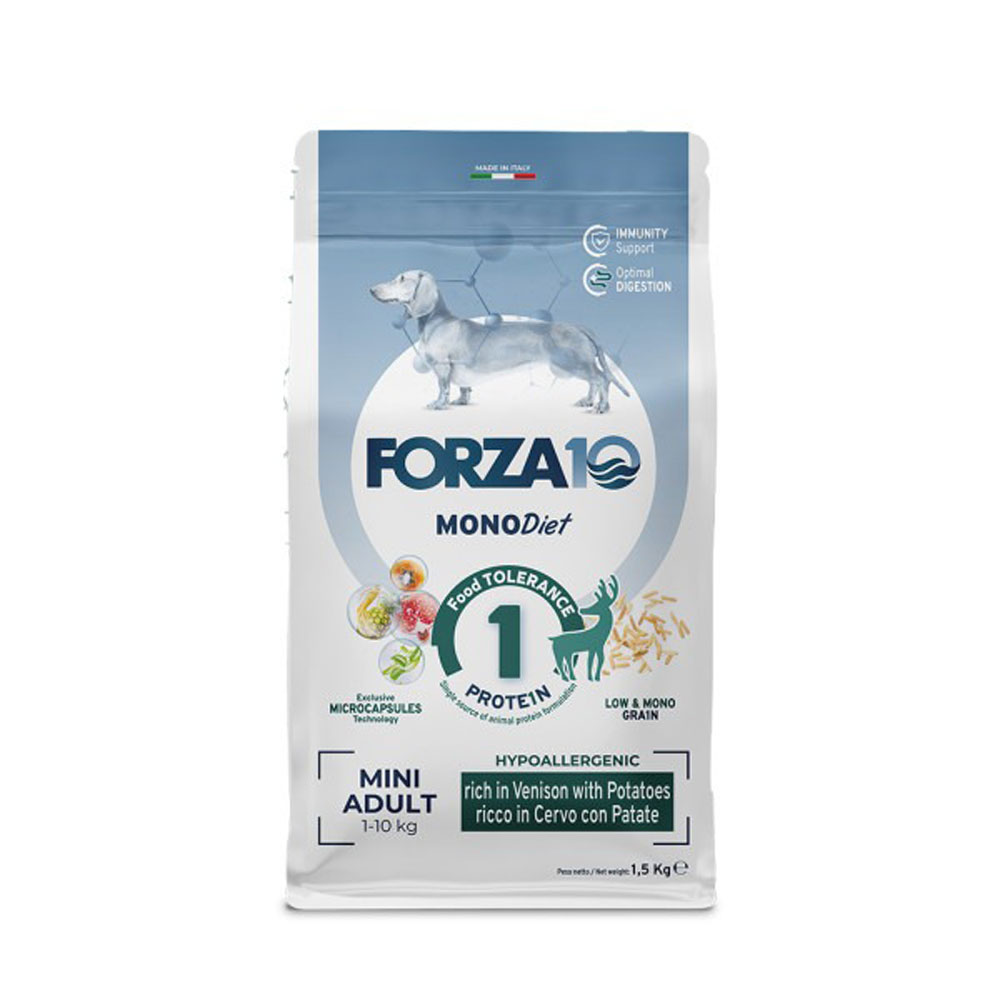Сухой Корм Forza (Форза) 10 Dog Mini Monodiet Low Grain Для Собак Мелких Пород Оленина и Картофель 1,5кг 13185