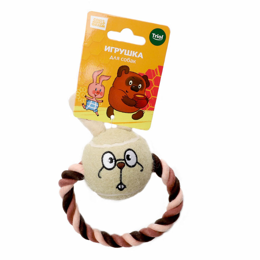 Игрушка Triol (Триол) Мяч Кролик с Веревкой 65/160мм Союзмультфильм 12141307