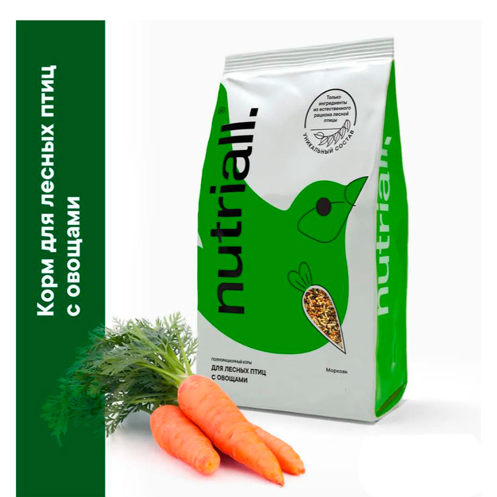 Корм для Птиц Nutriall (Нутриал) Для Лесных Птиц Овощи 400г