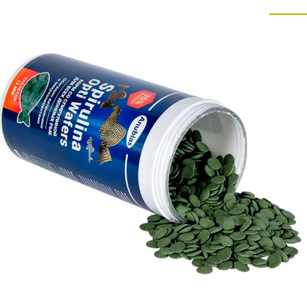 Корм для Рыб Anubias (Анубиас) Spirulina Opti Wafers Таблетки Для Донных Рыб 12мм An 088023