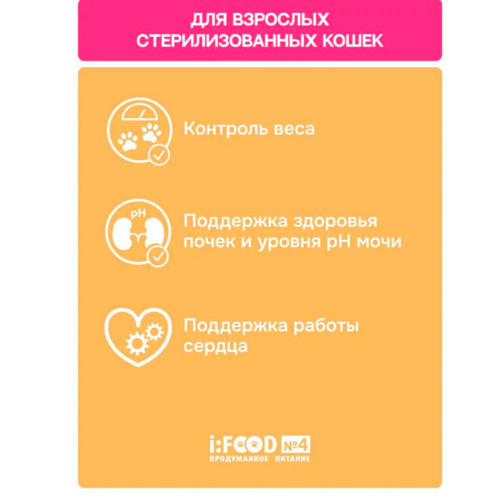 Сухой Корм Molina (Молина) Cat Sterilized Для Стерилизованных Кошек Утка и Курица 400г 1060772