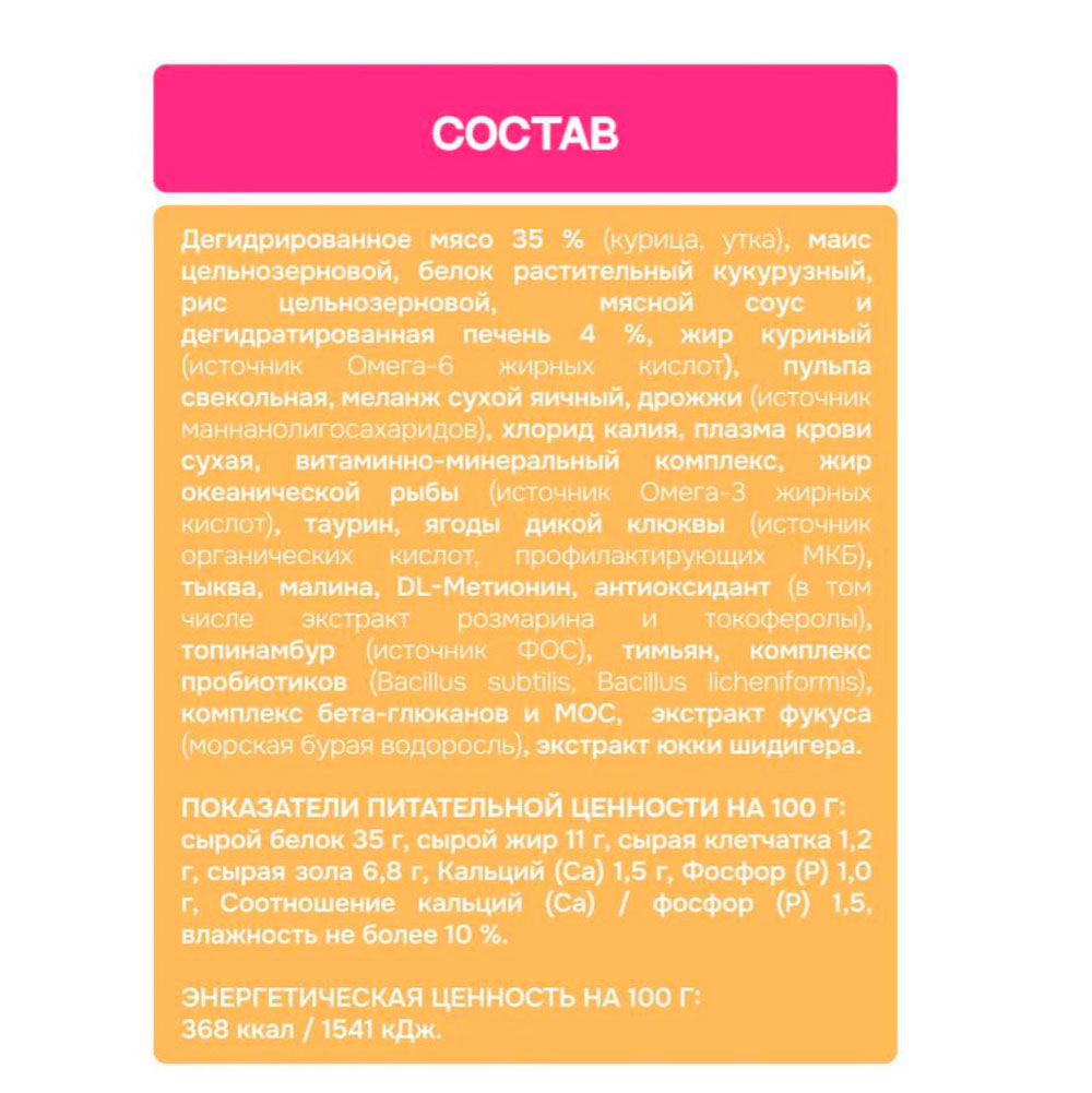 Сухой Корм Molina (Молина) Cat Sterilized Для Стерилизованных Кошек Утка и Курица 400г 1060772