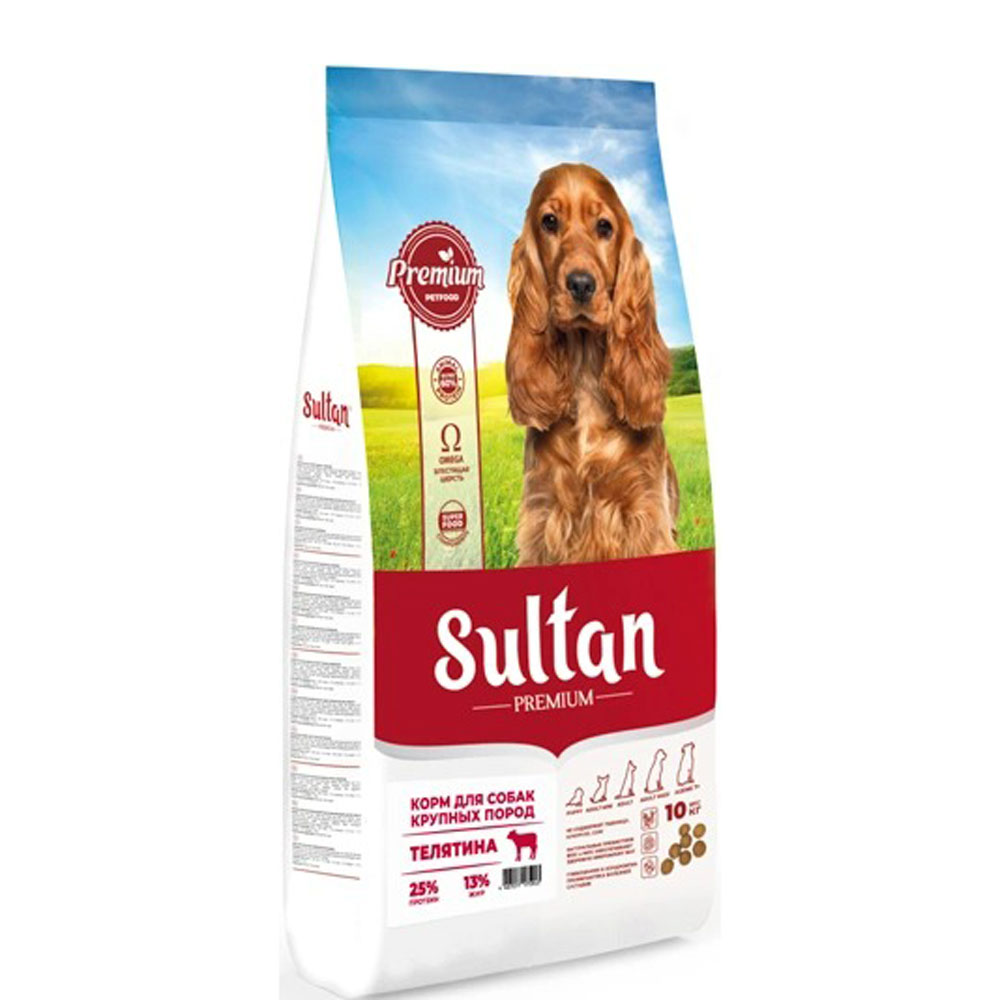 Сухой Корм Sultan (Султан) Для Собак Крупных Пород Телятина 10кг 6407