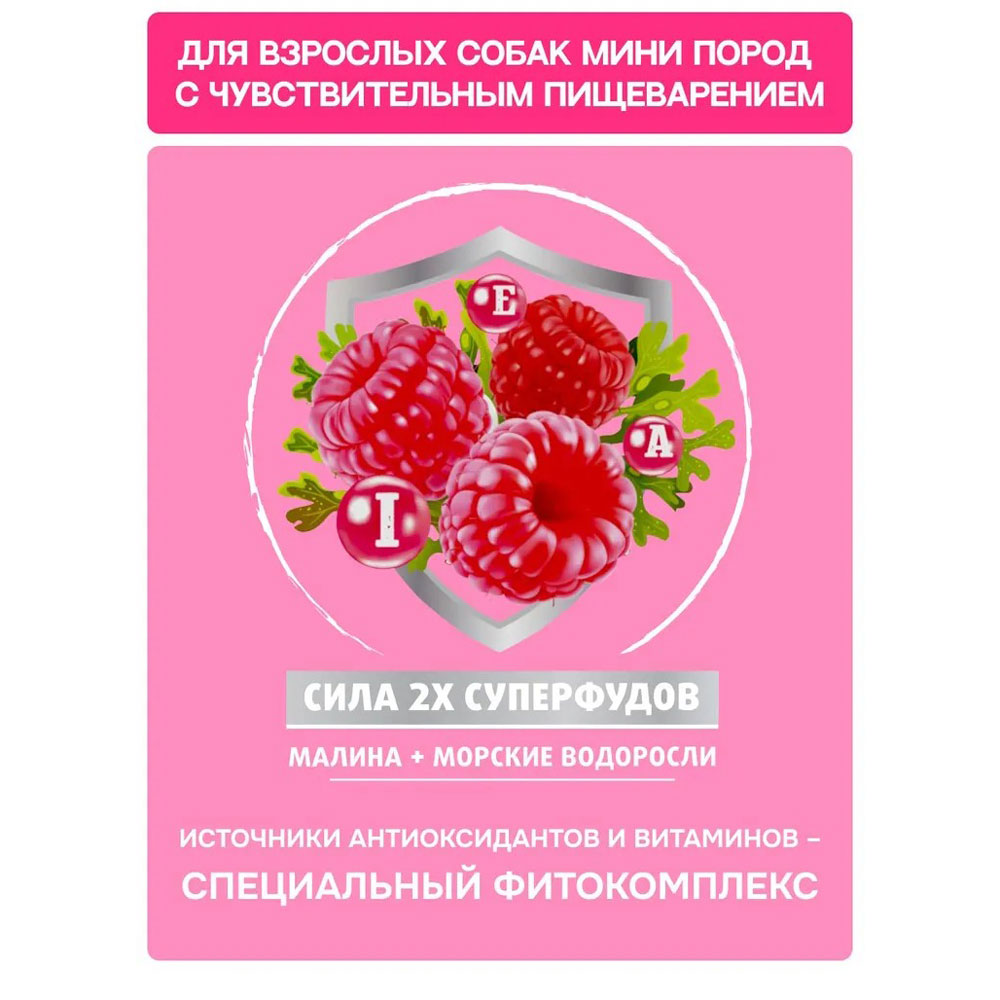 Сухой Корм Molina (Молина) Adult Mini Sensitive Для Собак Мелких Пород с чувствительным Пищеварением  Ягненок и Индейка 800г 1060864